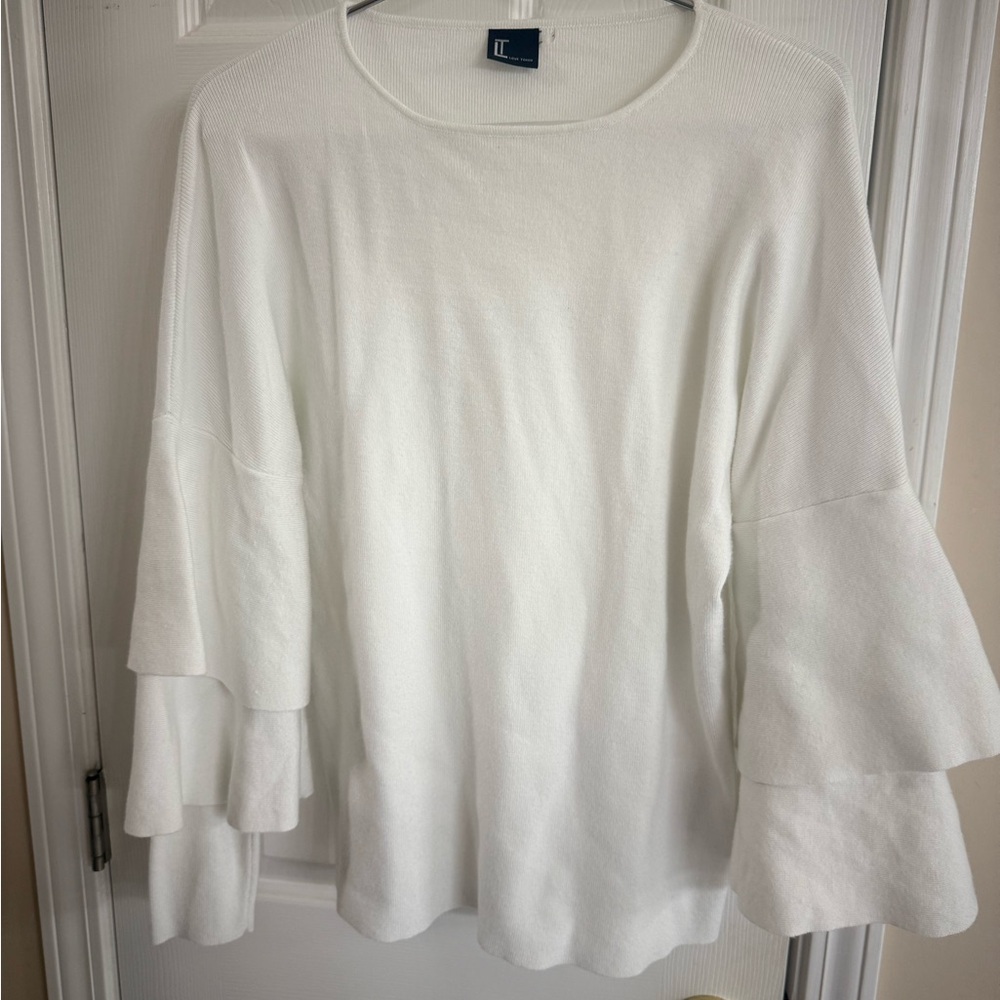 Love Token White Layered Sleeve Blouse